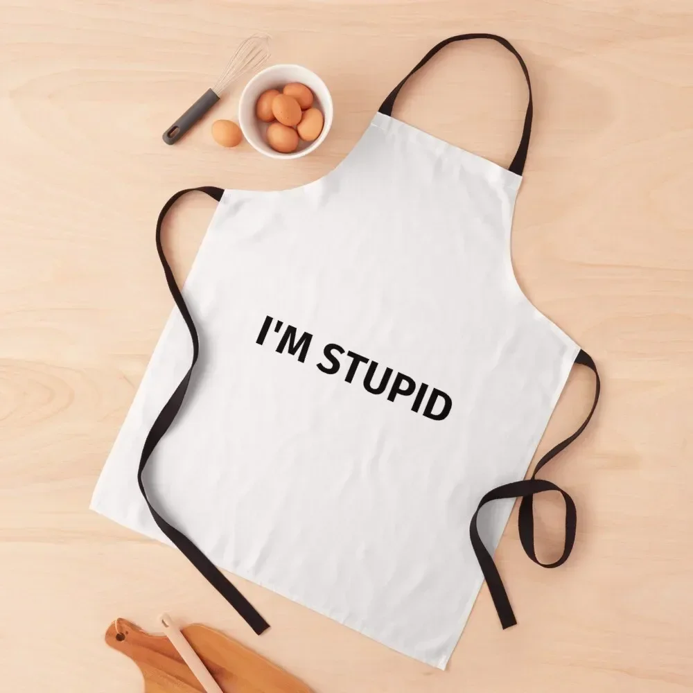 I 'm stupid from I'm with stupid Apron professional kitchen Men gift manicurist men's barbecue Apron