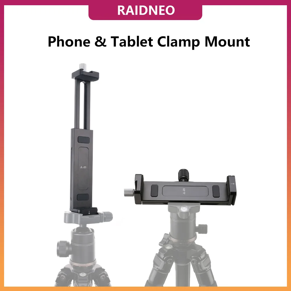 Universal Phone Tablet Clamp Clip Mount for iPad Air/Pro iPhone Stand Bracket fits Tripod Monopod Camera cage accessories