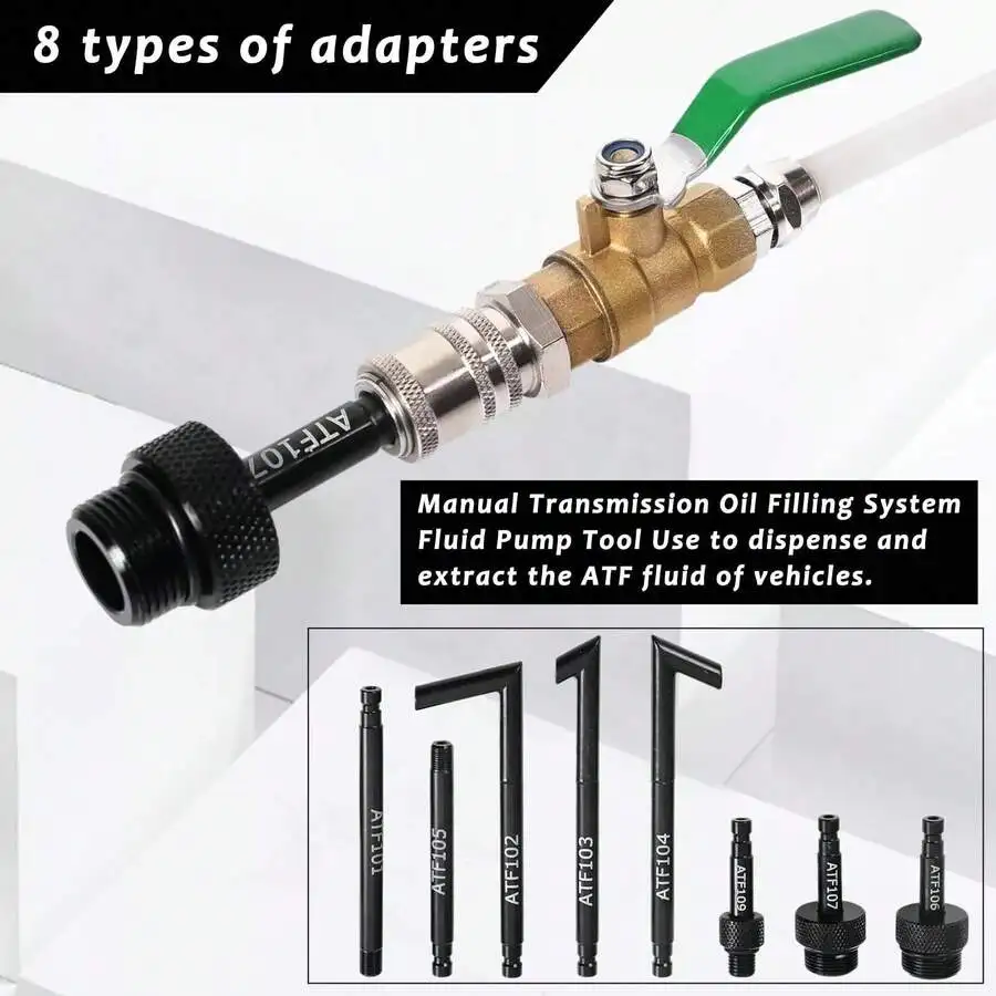 3L Transmission Oil Filling Tool With 8pcs Adaptors & System Fluid Pump Manual