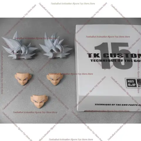 TKCUSTOM TK TK013 TK014 TK015 K016 Dragon Ball SHF Ultra Instinct Son Goku 3.0 Huvuden Anpassad Huvudskulptur Set Actionfigurer Leksaker 10 best sales sh figuarts boku no hero - №3
