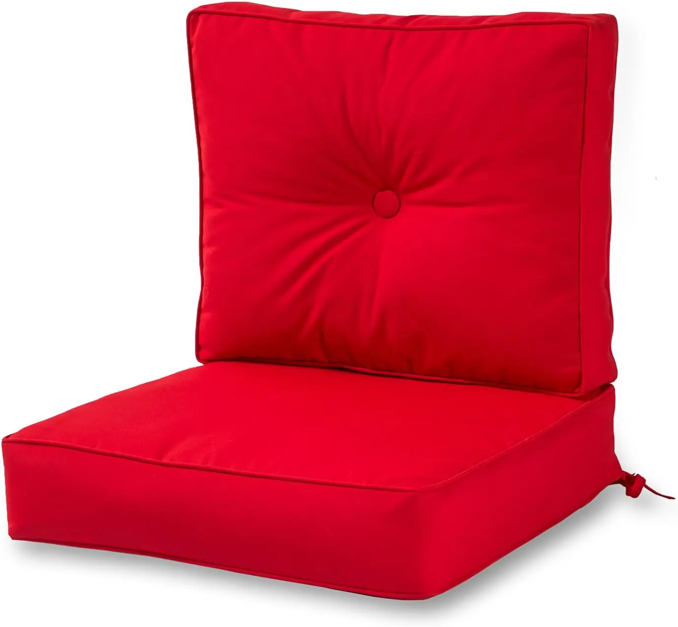 Outdoor Sunbrella Fabric Deep Seat Cushion, 2 Piece Set, Jockey Red