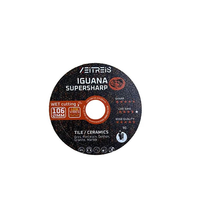 

Factory Direct Sales High-Tech Premium IGUANA Black Resin Diamond Cutting Disc Premium Abrasives Zeitreis