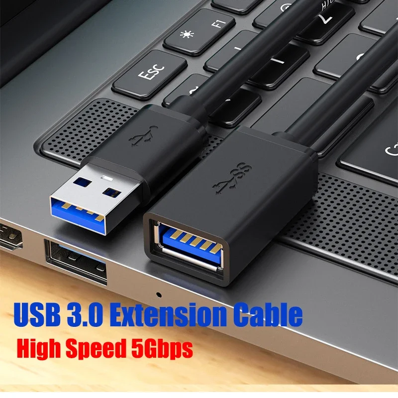 USB 3.0 Extension Cable 5Gbps Data Transfer Type A Male to Female Extender Cord for Webcam Keyboard Mouse Flash Drive Printer