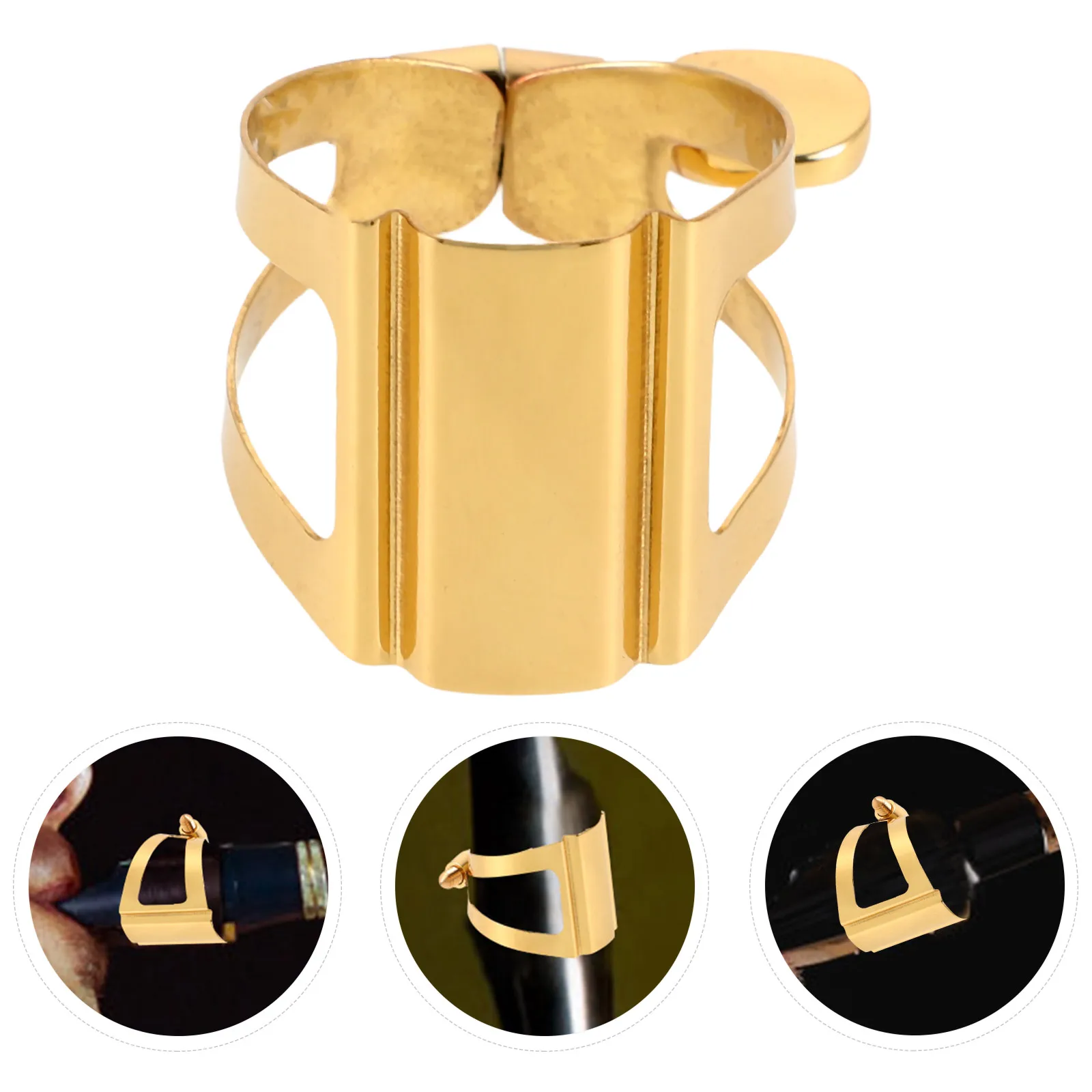 

Saxophone Fasteners Supplies Pads Alto Mouthpiece Double Parts Golden Metal Clip