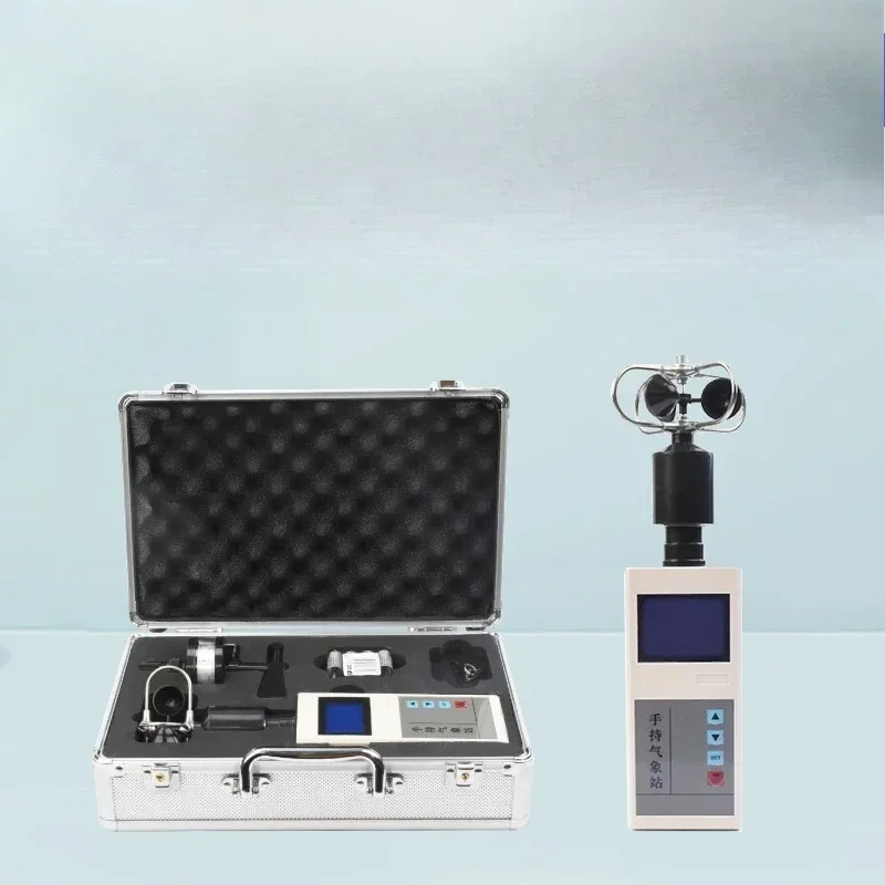 Handheld weather station, portable wind speed anemometer, temperature and humidity natural disaster fire rescue exploration camp