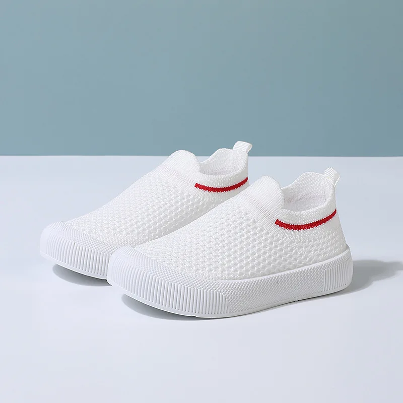 Toddler Boy Shoes Classic Slip-on Summer Breatheable Simple Kids Girls Shoes for Sport Pink 2023 Children Mesh Casual Shoes New