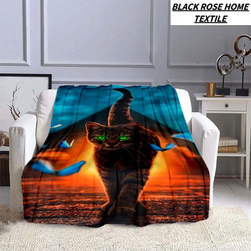 

28 Style Cute Cartoon Cat Pattern Blanket Outdoor Camping Essential Portable New Fashion Leisure Shawl Blanket Photography Props