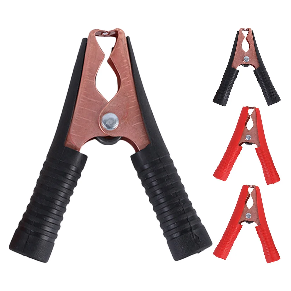 

4Pcs Alligator Clamps Copper Plated Protective Cover Automotive Maintenance Repair Clamps Replacement