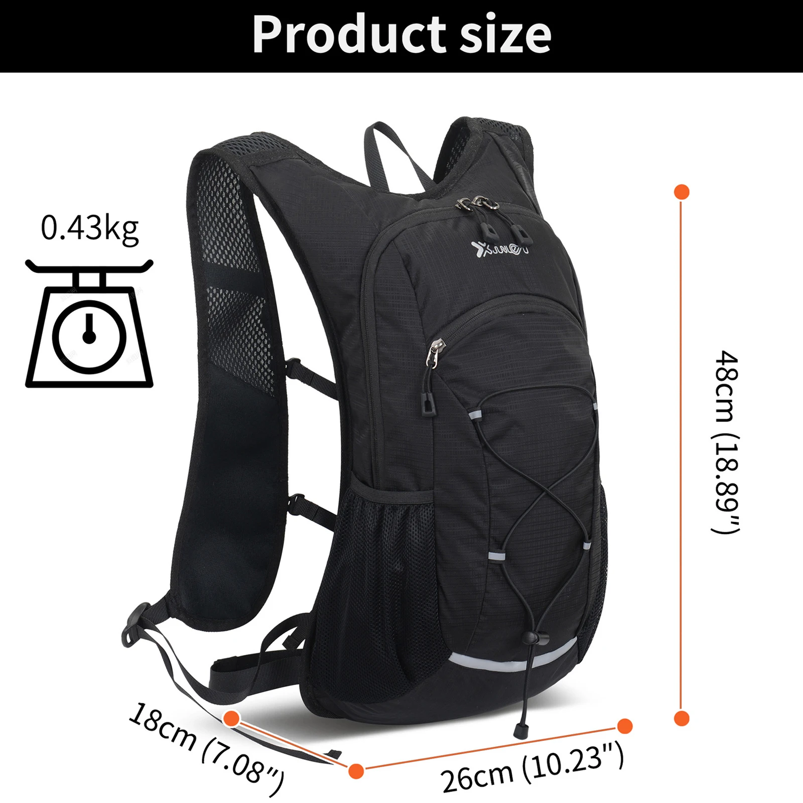 Hiking Backpack Waterproof Lightweight Travel Backpacks Men Women Packable Sports Backpack with Water Bladder for Riding Camping