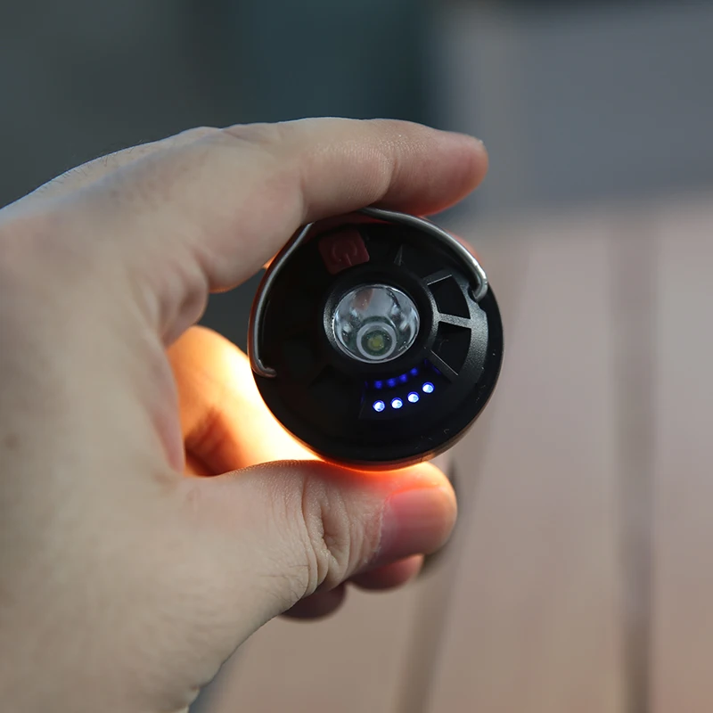 فانوس تخييم مع حامل ثلاثي قابل لتعتيم قابل لإعادة الشحن LED ضوء خيمة تخييم محمول مصباح تخييم صغير ضوء دافئ فانوس خيمة - 5