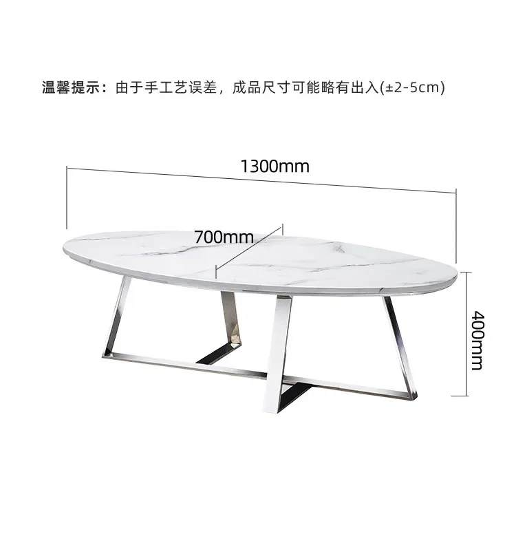 2025 новая итальянская минималистичная овальная нержавеющая сталь, гостиная, высококачественная дизайнерская модель