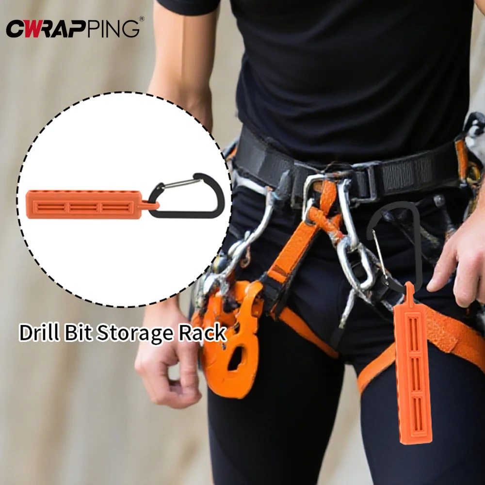 Organizer na bity do wkrętaka z karabińczykiem, plastikowy pojemnik na wiertła, klips do przechowywania wierteł do użytku na zewnątrz, 3 kolory