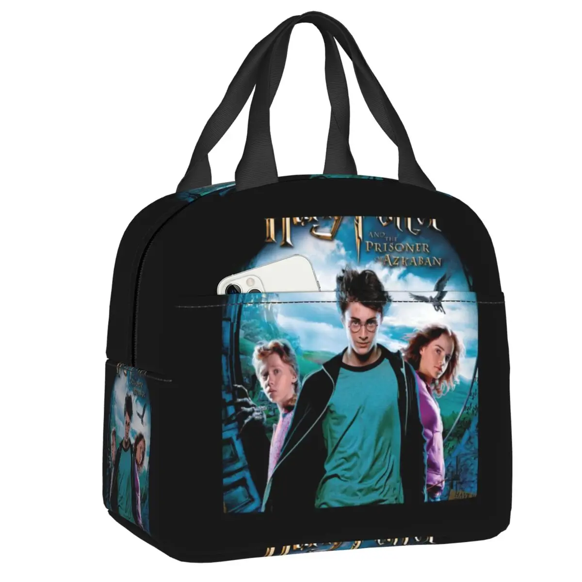 

Custom H-Harrys And The Prisoner Of Azkaban Insulated Lunch Bags for J.K.Rowling Fantasy Novels Portable Thermal Bento Box