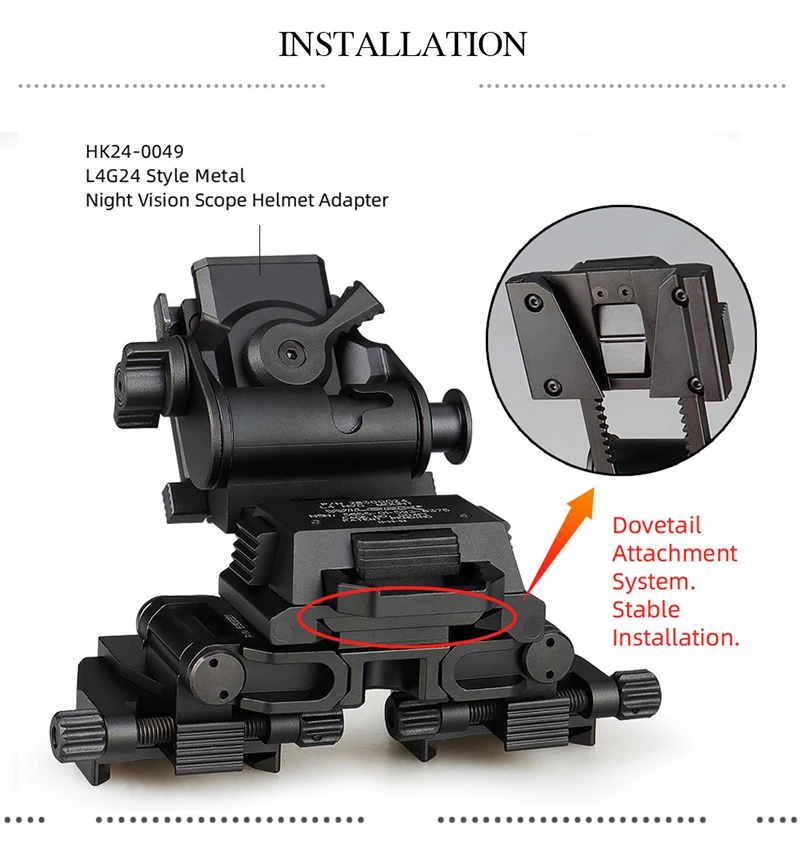 Professional Hunting NVG Goggles Mount PVS-14 Binocular Bridge Dovetail Adapter for Hunting