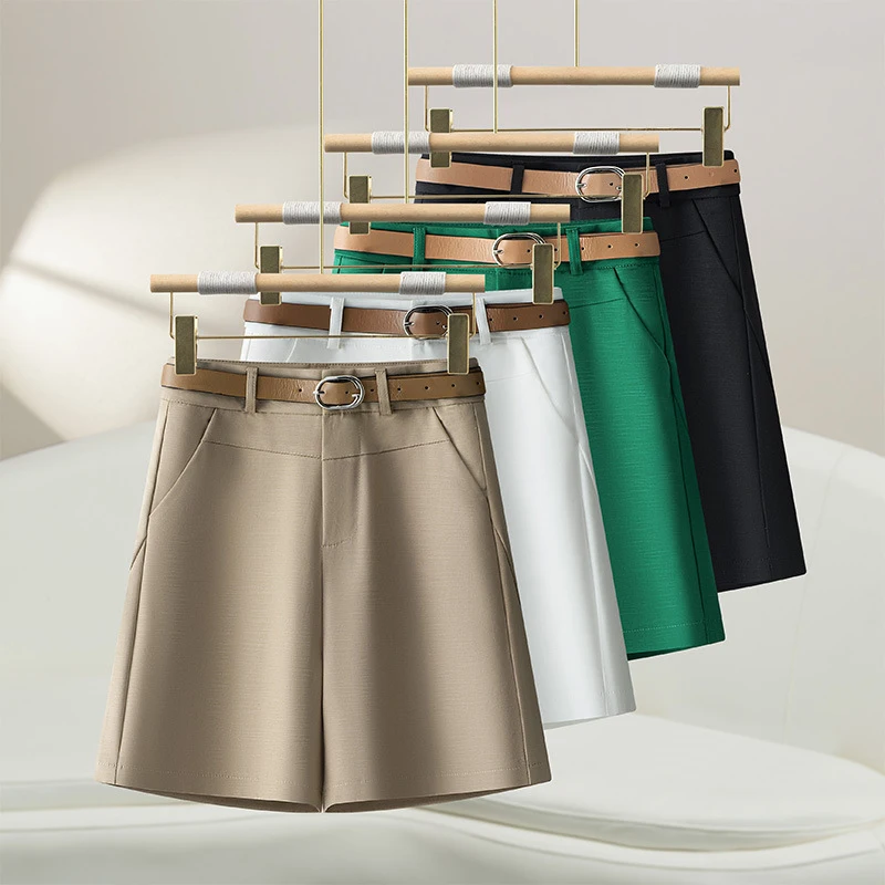 

Женские летние тонкие брюки-капри с высокой талией для невысоких женщин, подходящие для повседневной носки и как элемент костюма. Широкие шорты.