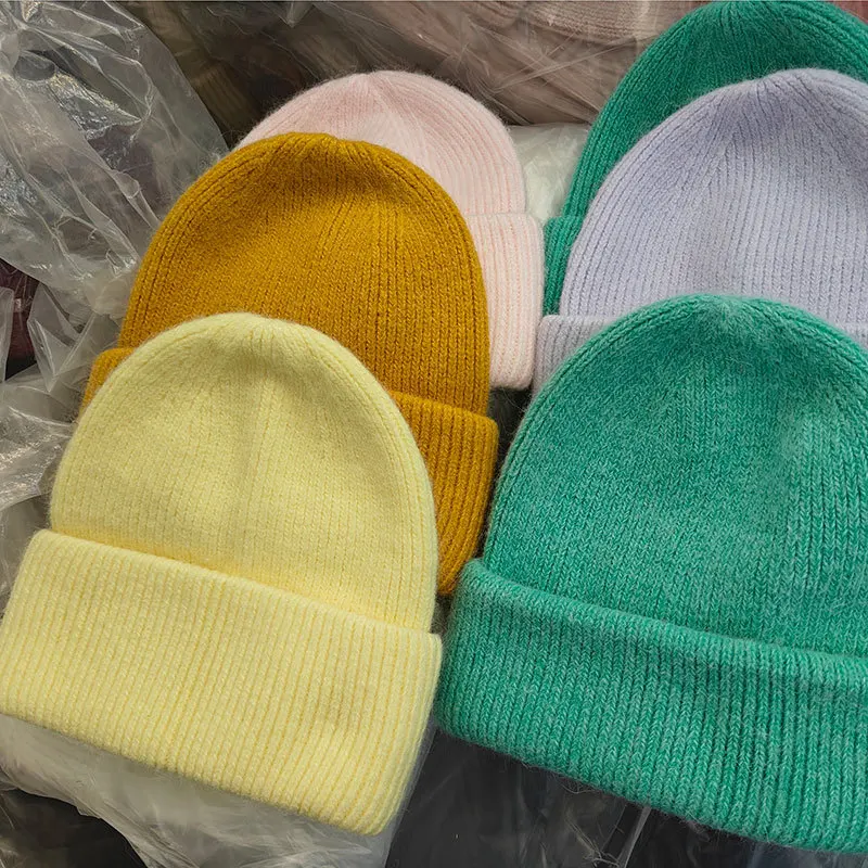 

Winter Hats For Women Men Unisex Beanies Luxury Rabbit Fur Thermal Hat Soft Thick Keep Warm Casual Bonnet Baggy Cap New