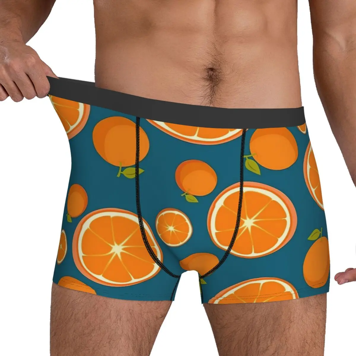 Oranges Underwear Fruits Print Men Panties Customs Classic Boxer Shorts High Quality Shorts Briefs Plus Size