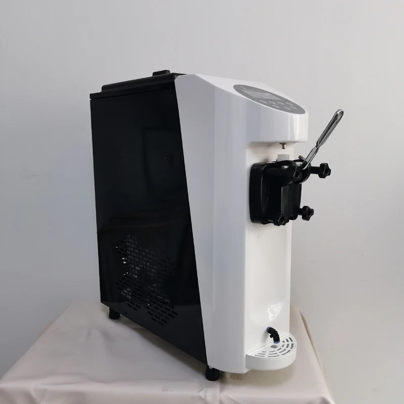 Máquina comercial de sorvete macio de mesa, máquina de venda automática de sorvete de um sabores, 1000W