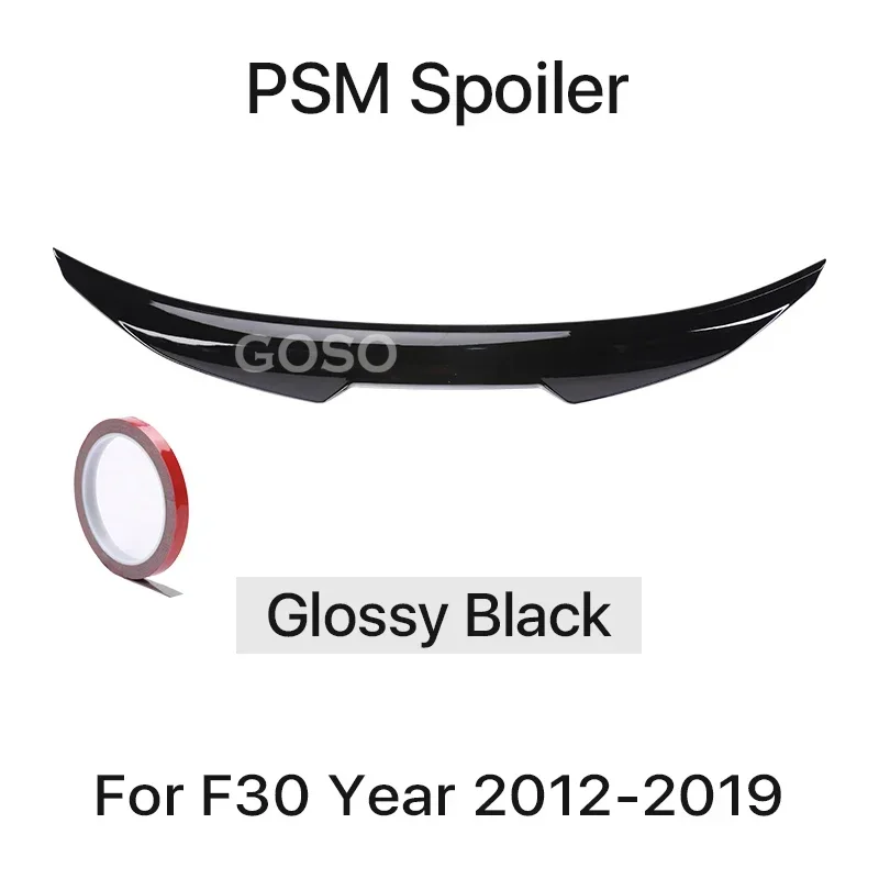 Koolstofvezel Achterbumper Lip Kofferbak Wing Mp M4 Psm Stijl Dak Spoiler Kit Voor Bmw 3 Series F30 F31 F35 2012-2019 Glanzend Zwart