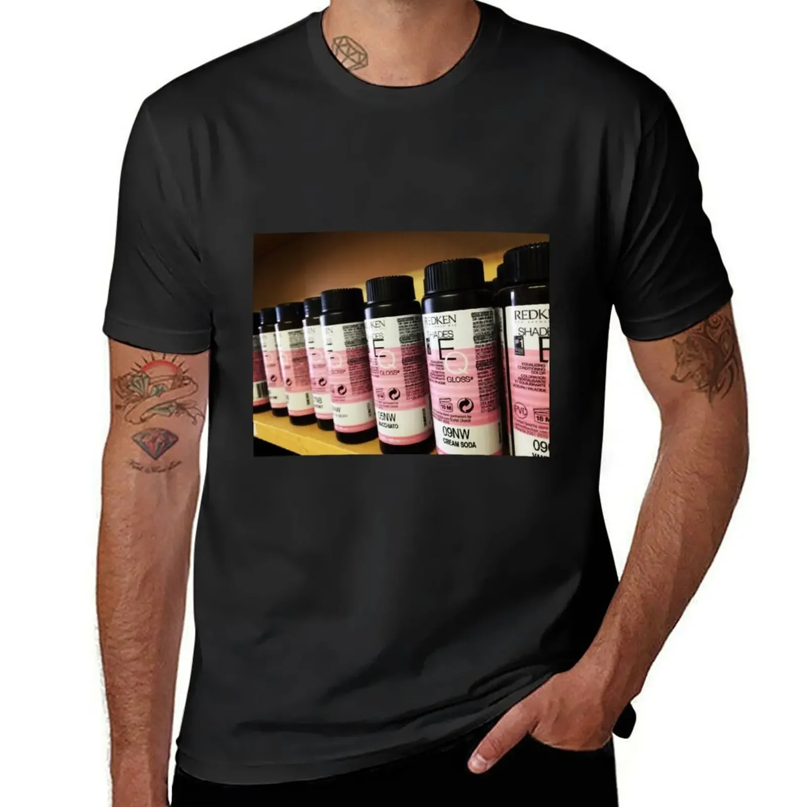 Camiseta de color de pelo Redken para hombre, camisas estampadas de figuras de anime, camisetas blancas lisas