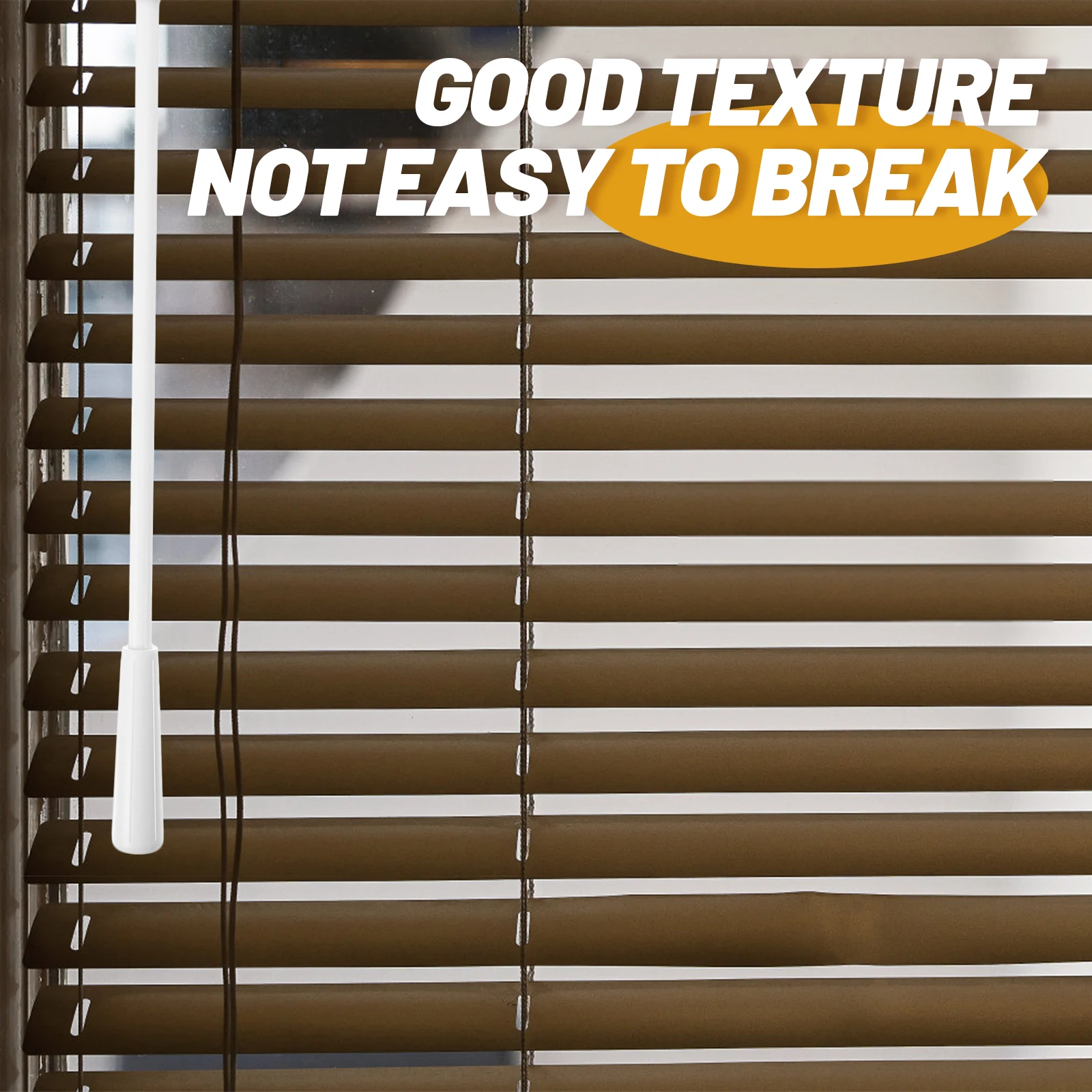 

Stainless Steel Acrylic Vertical Blinds Rod Tilt Wand Easy Install Lightweight Window Curtain Accessories Drapery Pull