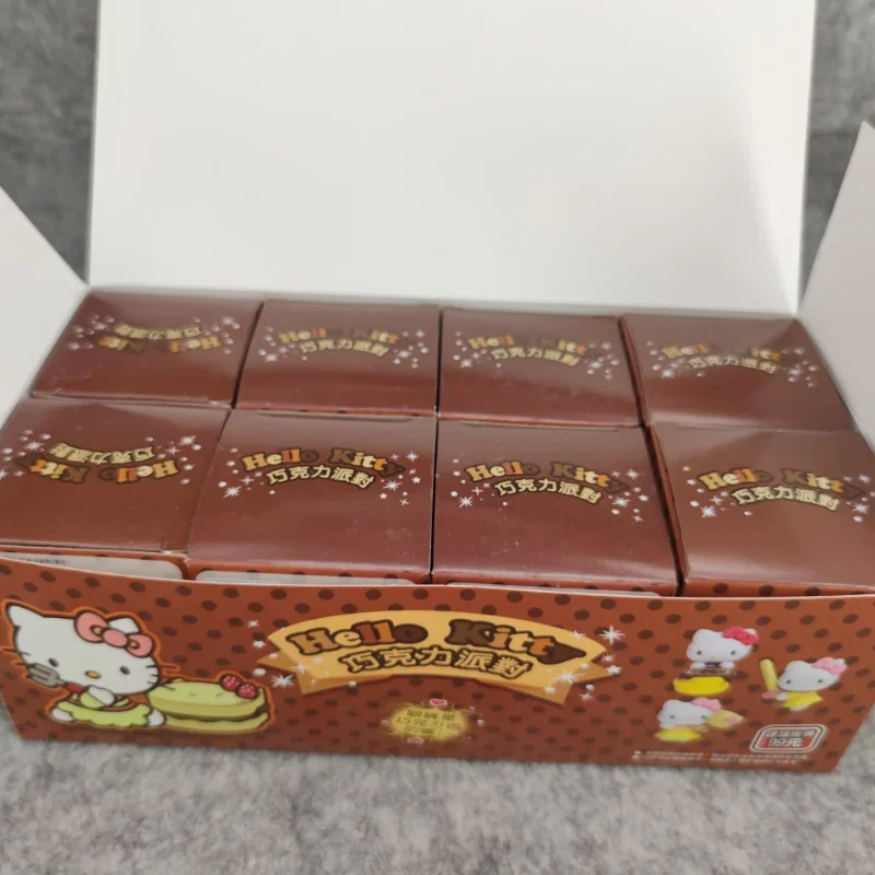 8 teile/satz Sanrio Hallo Kitty Mystery Box Schokoladen kuchen Nachmittags tee Kawaii Action figur süße Puppe Figur Blind Boxen Spielzeug