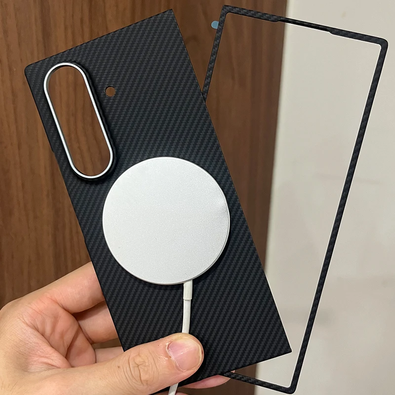 本物のアラミドカーボンファイバー製スマホケースカバー Samsung