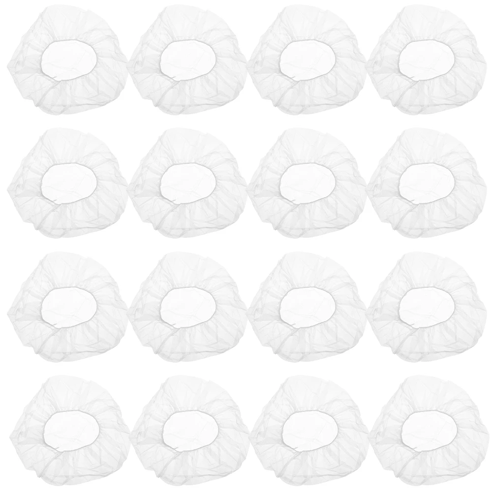

50pcs White Inch Disposable Breathable Bouffant Caps Mushroom Cap Hair Nets Cooking Food Service Chef Hat Kitchen Use