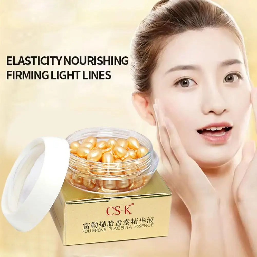 30Pcs Ovine Placenta Extract Capsules Serum Hydrating Repair Moisturizing Essence Liquid Facial Deeply Nourish Firming Skin Care