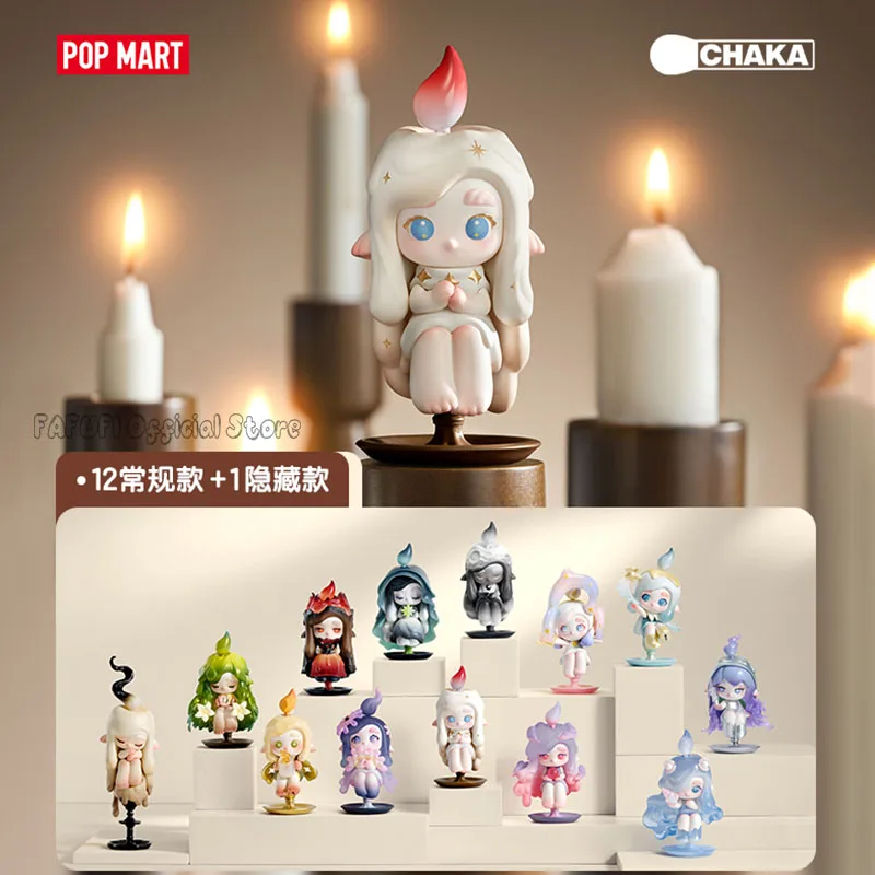 POPMART CHAKA Light Sprite Series Toys Doll Cute Anime Figure Desktop Ornaments Gift Collection Original Action Figure Cartoon