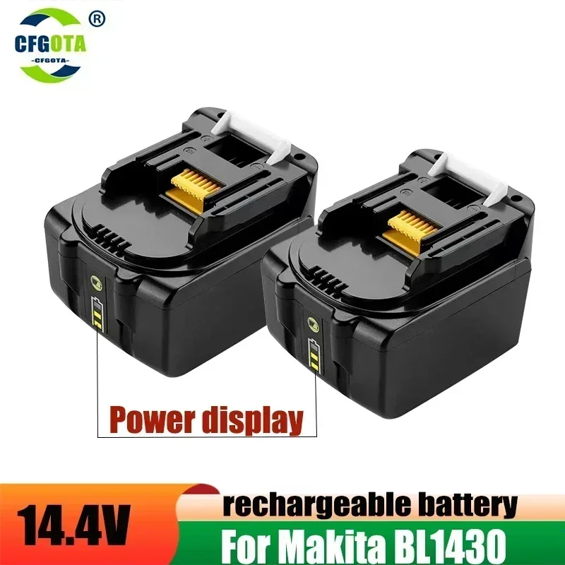 

14,4 В 12,8 Ач аккумулятор для дрелей Makita BL1430 Сменный литий-ионный аккумулятор LXT200 BL1415 194558 -0 194559 -8 194066 -1