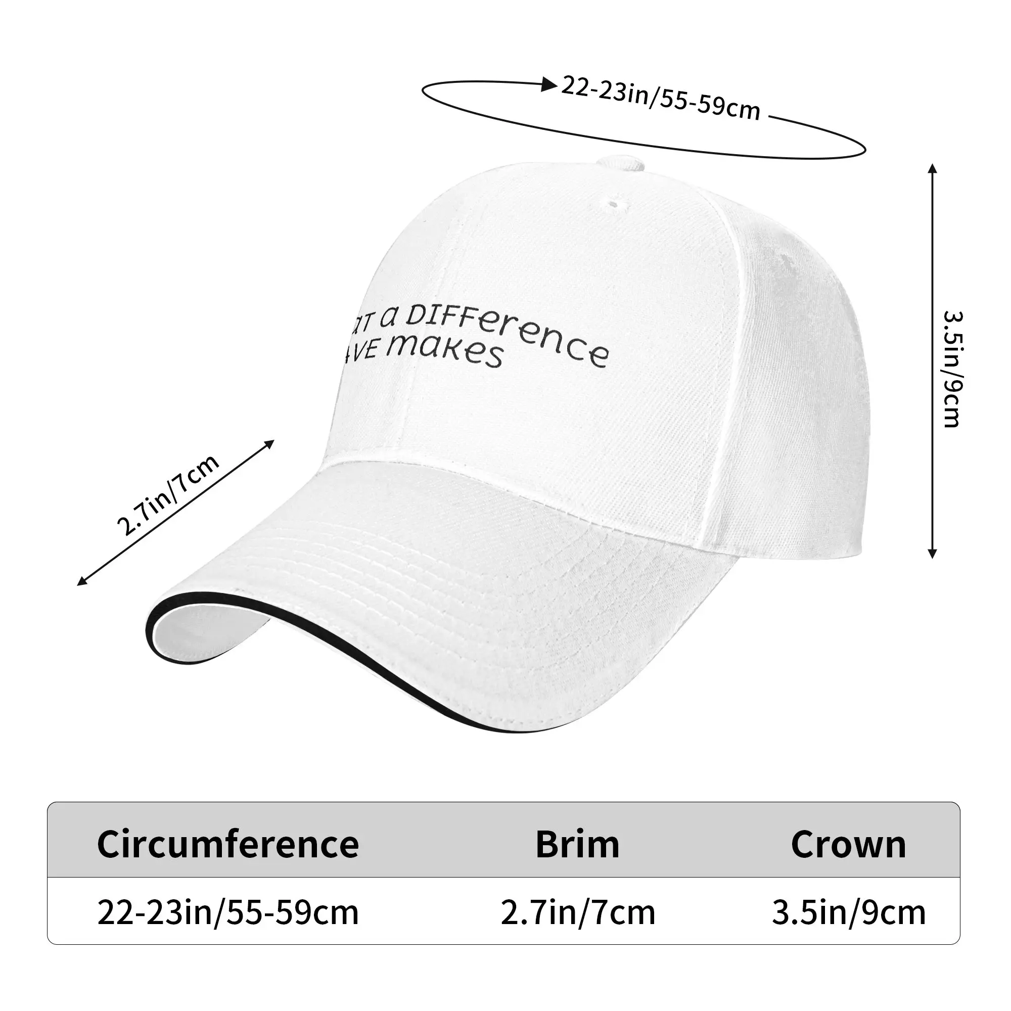 What A Difference A Dave Makes Baseball Cap  Couple Women Trucker Hat Summer Casual Hunting Camping Sun Visor Baseball Caps