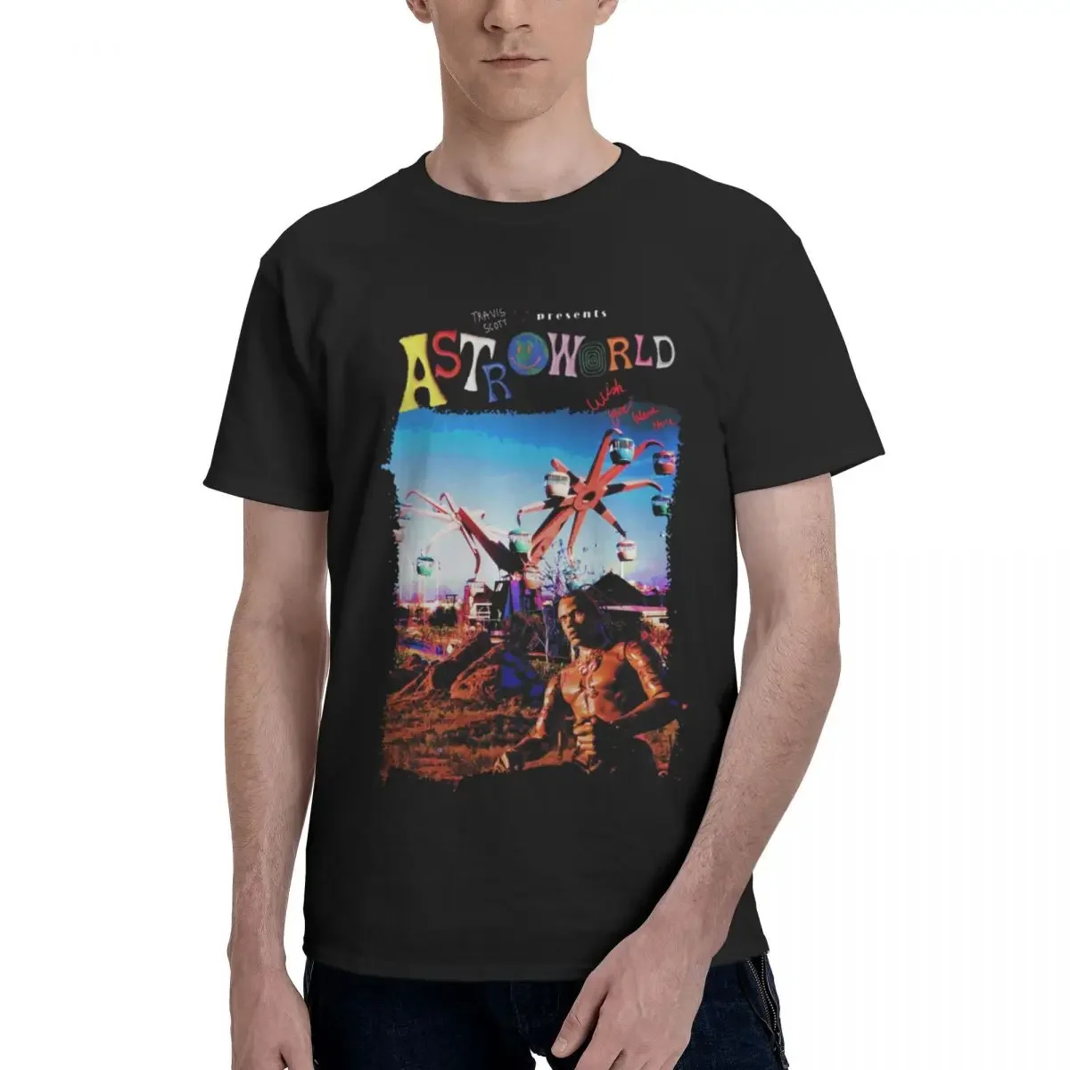 Travis Astroworld Concert Rapper Street Funny T Shirt Short Sleeve Gifts Mens Women Tshirt Graphic Y2K Tops