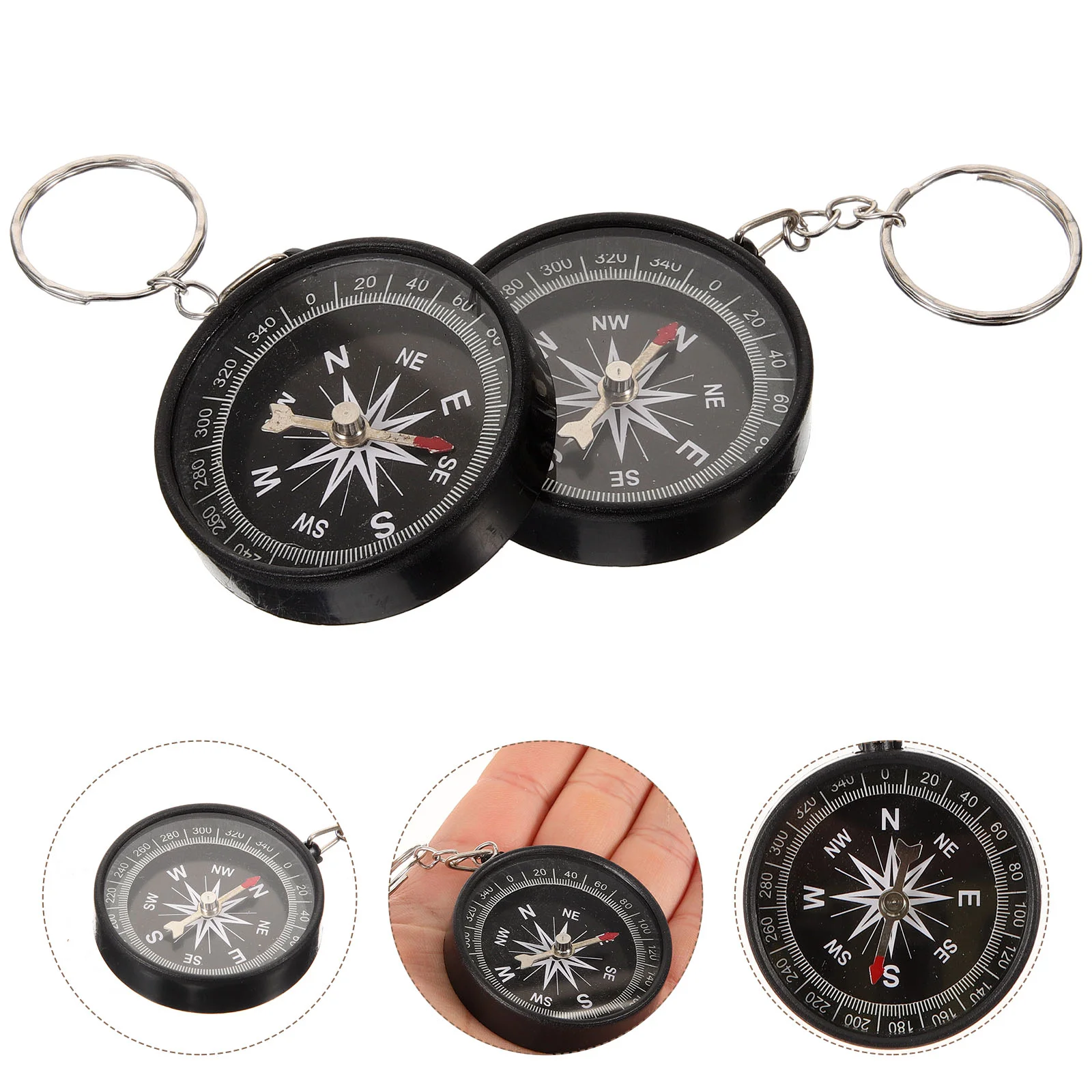 

12 Pcs Compass Keychain Pendant Children Gift Outdoor Pirate with Mini Backpack