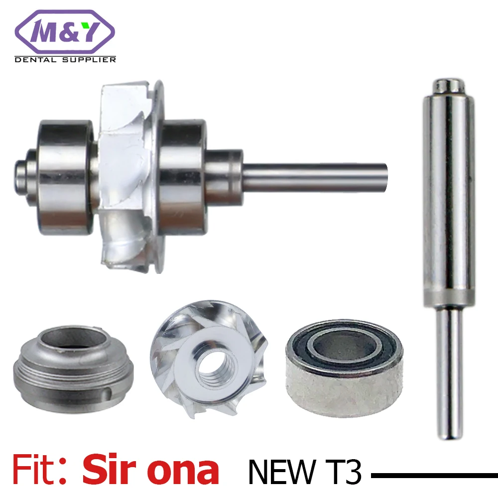 Dental Cartridge Rotors Sirona NEW T3 High-speed Air Turbine Handpiece Ceramic Bearing Impeller Cap Cover Shaft Spindle