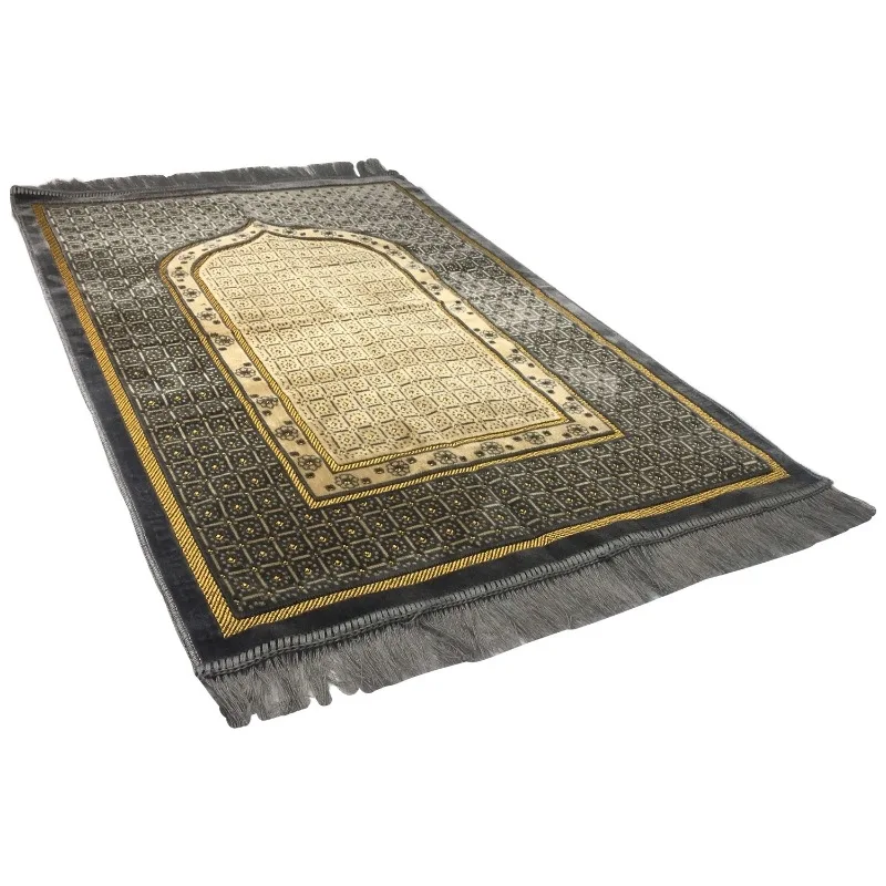 

Prayer mat 500gr Luxury Cotton Prayer Mat Square Pattern 70x110cm Different Color Options Mecca Medina Namaz Rug Made in turkey