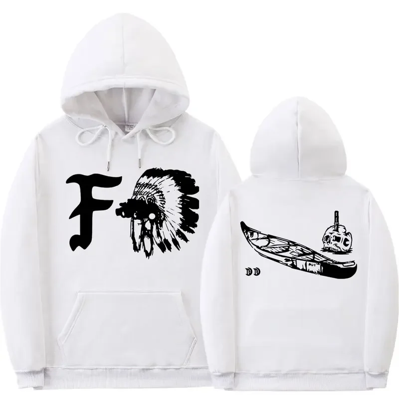 FOG Print Hoodie Forward Observations Group Gbrs Sweatshirt Men Retro Death Skeleton Clothes Forward Observations Group Hoodies