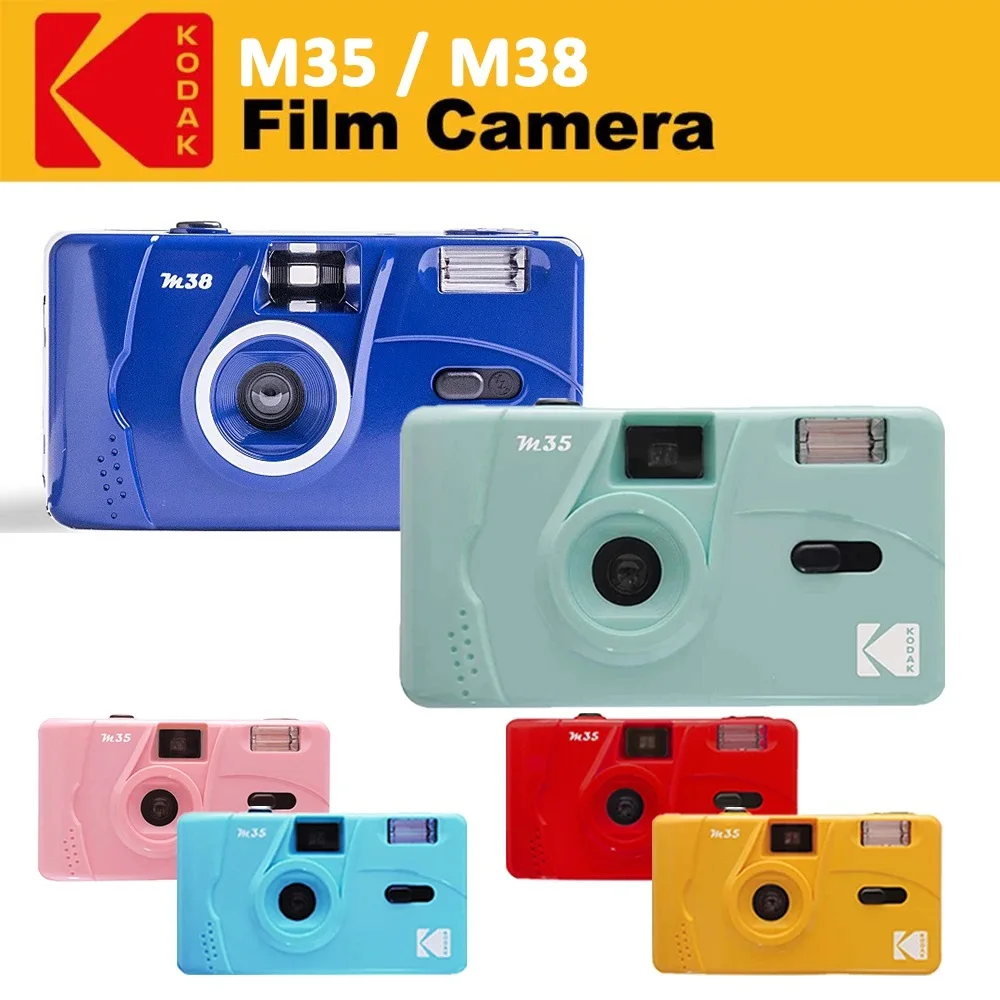 KODAK Vintage Retro M38 / M35 35 мм многоразовая пленочная камера небесно-голубой/желтый/мятно-зеленый/розовый/красный/грейпфрут/цвет лаванды
