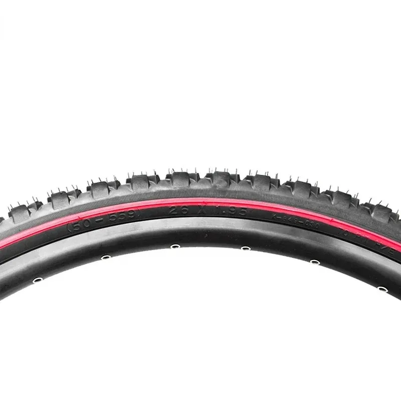 1PCS K849 24/26inch Mountain MTB Bicycle Tyre BMX 24*1.95/26x1.95/2.1 Black Red Line Thickened Cross-country Tire