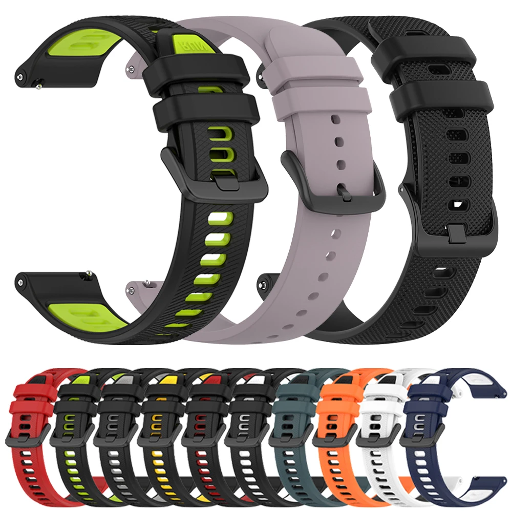 20mm 22mm 남성과 여성을위한 빠른 교체 시계 밴드 스트랩 스포츠 실리콘 밴드 통기성 액세서리 Correa 팔찌 팔찌