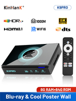 Kinhank Super Console K9PRO Android TV 12.0 Box for 8K@60FPS  With Poster Wall WIFI6 HDR10+ HLG Plug and Play HD Movie Player