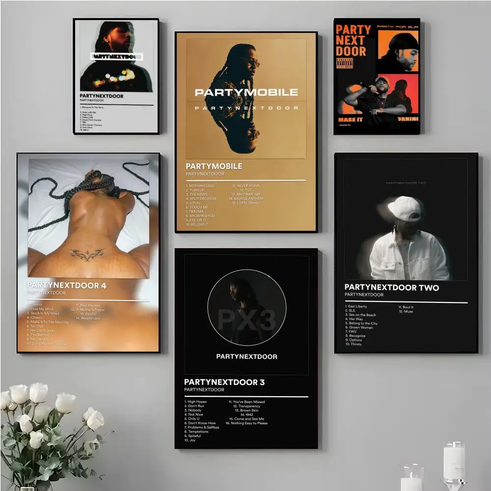 R&B Artist P-PARTYNEXTDOOR Poster Music Album Wall Art Print Room Decoration for Bedroom Living Room Office Home Decor Gift