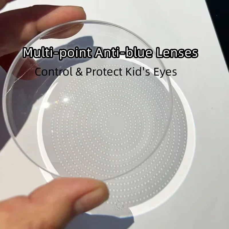 Kids Prescription Glasses Anti Blue Light CR-39 Resin Aspheric Myopia & Hyperopia Control Multi-point Vision Protection