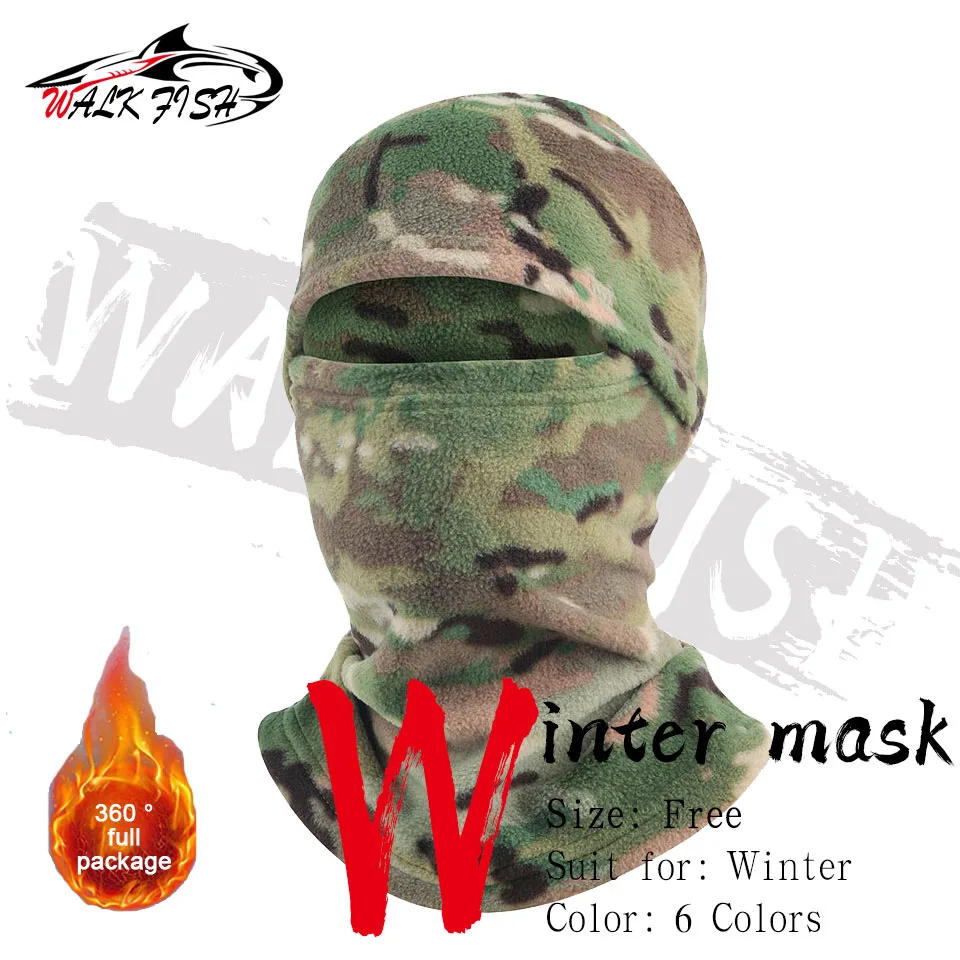 WALK FISH Winter Outdoor Balaclavas Warm Fleece Fishing Cycling Skiing Face Mask warm Windproof Full Face Cover Hat Neck Mask