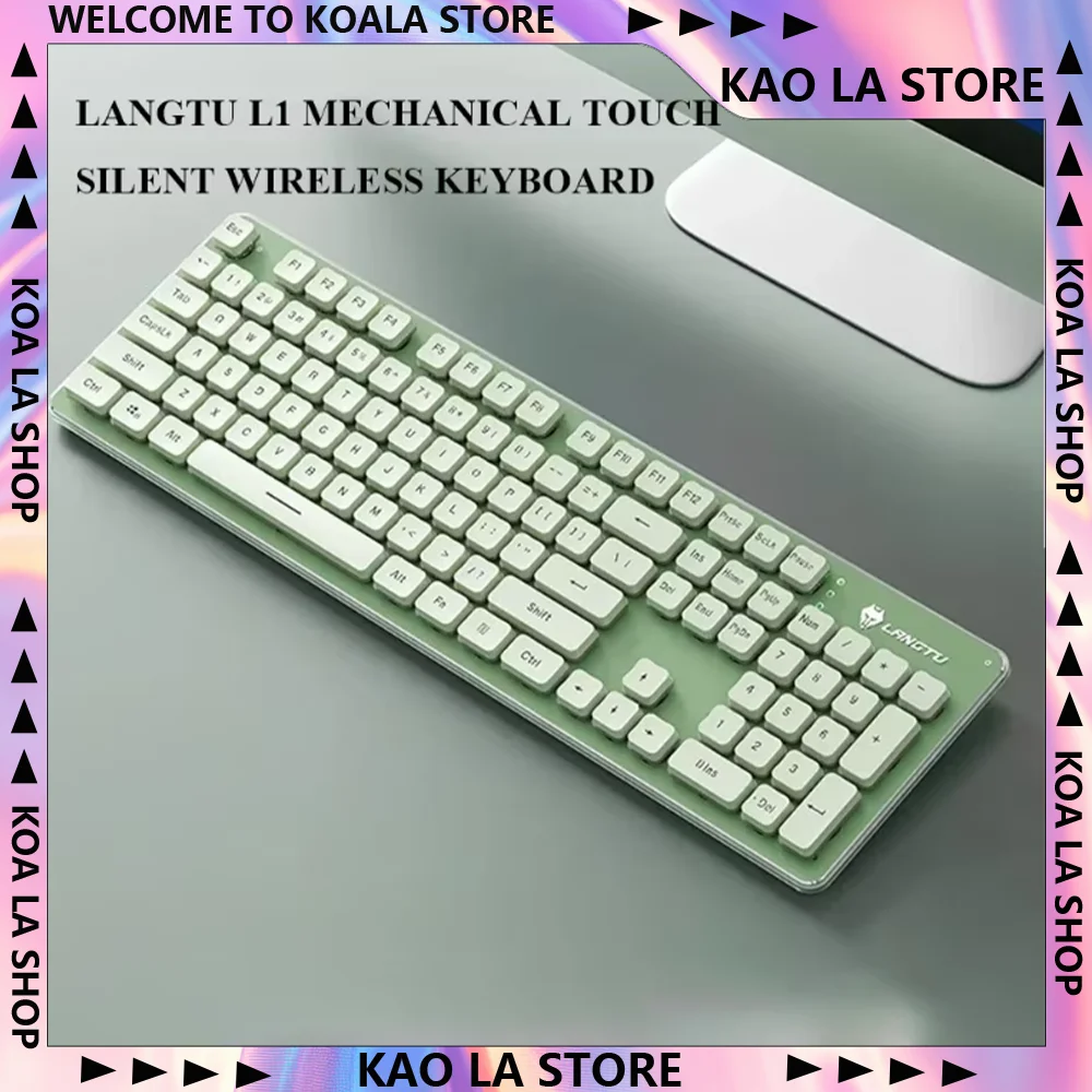 

LangTu L1 Механическая сенсорная бесшумная беспроводная клавиатура с подсветкой Проводная клавиатура по индивидуальному заказу ПК Настольные киберспортивные игры Офисные аксессуары