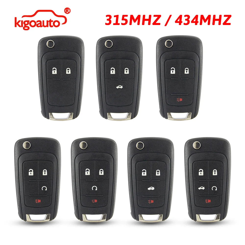 

KIgoauto Flip Remote Car Key 315/433MHz 46Chip for Chevrolet Cruze Sonic Malibu Impala Equinox Camaro Orlando for Opel Vauxhall