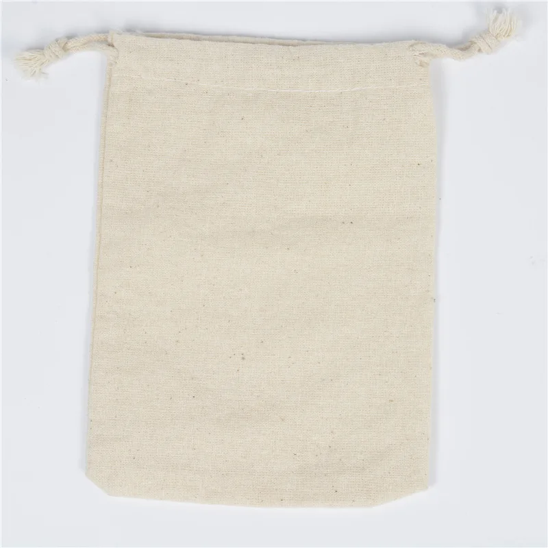 Big Size Reusable Organic Muslin Dust Pouch10x12/10x15/16x22/20x30/30x40cm Large Capacity Grocery Cotton Storage Drawstring Bag