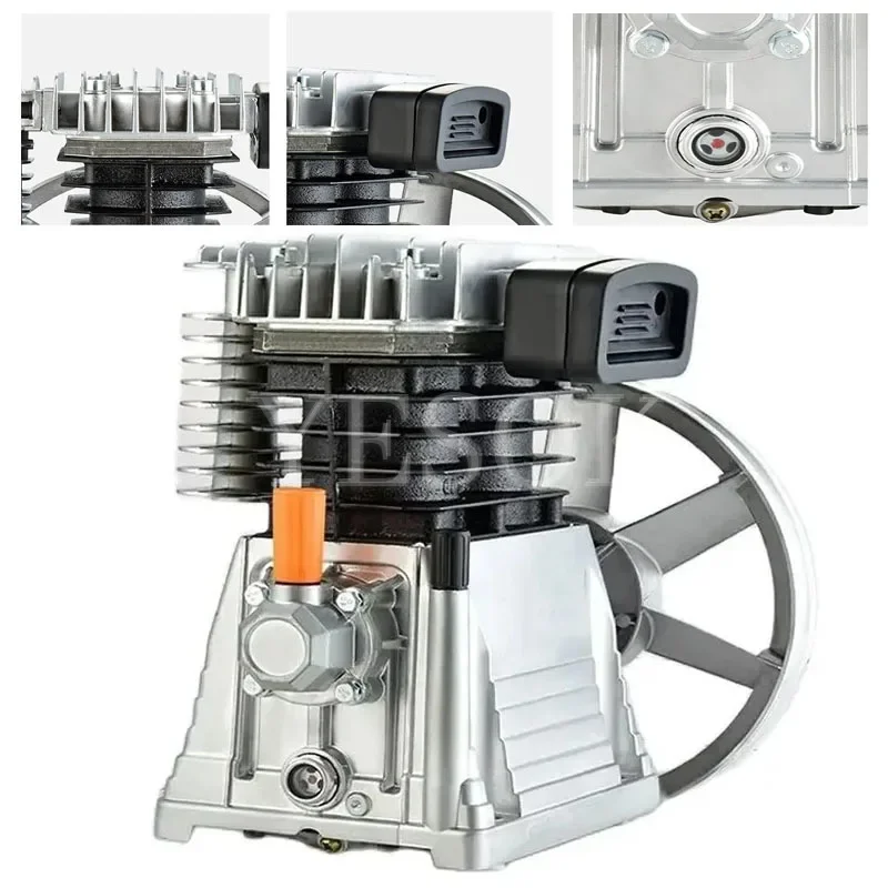 Double Cylinder Air Compressor Head Pump,2.2KW Air CompressorHead Aluminum Piston Type Tool