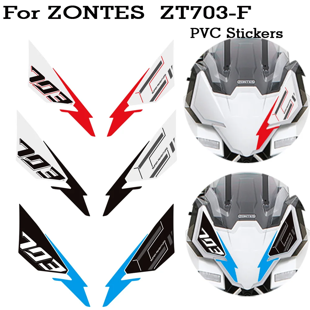 

For Zontes ZT703-F ZT-703F ZT 703F 2024-2026Motorcycle Head Front Fairing Sticker Protection Scooter Waterproof Decortion Decal