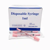 Nouvelles seringues à insuline jetables stériles de couleur rose 1ml 30G 5/16 pouces avec aiguille 30G 8mm, injecteur vétérinaire pour animaux de compagnie, 100 pièces/boîte 6